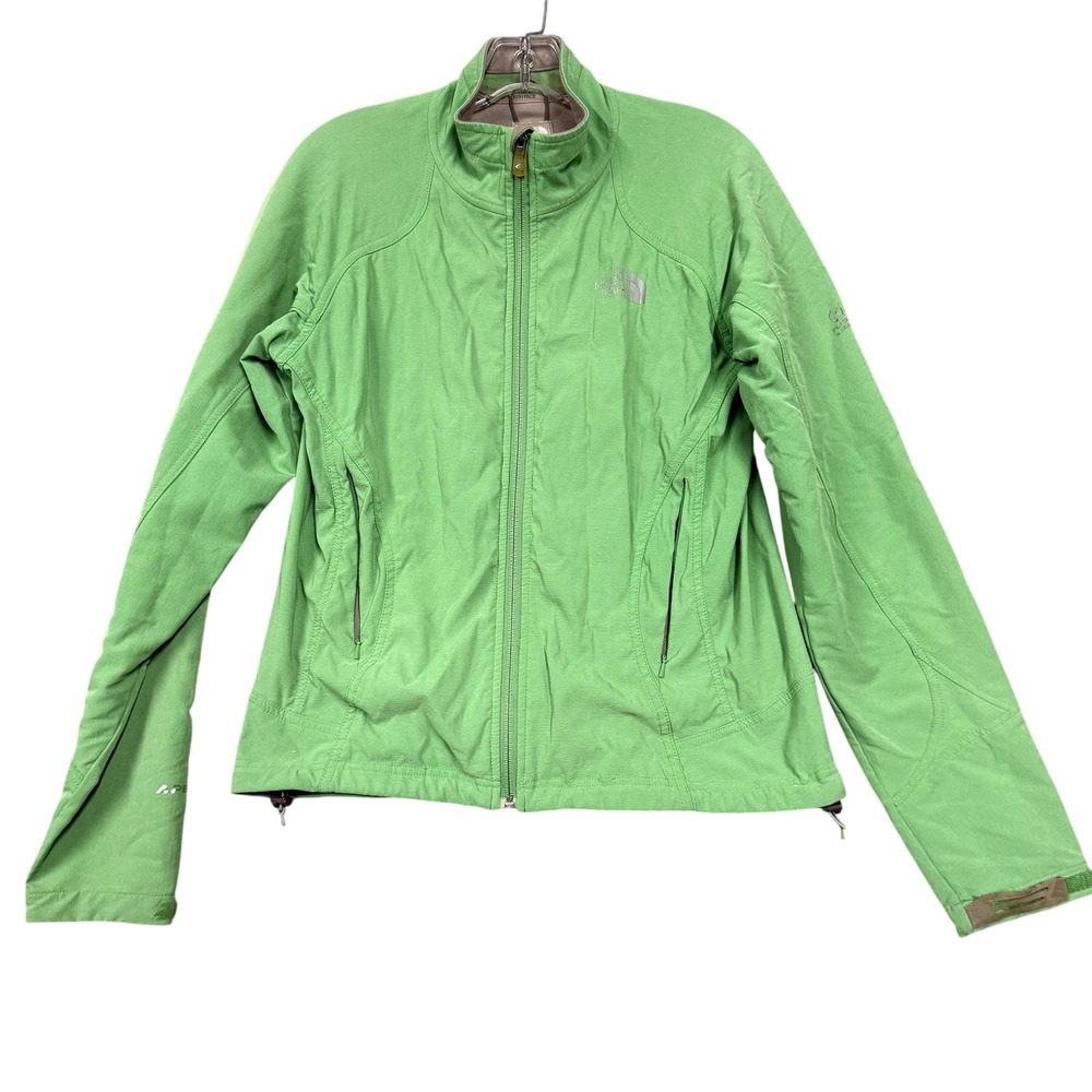 North Face Apex Flight Series Jacket Womens Medium Green Softshell Full Zip‎